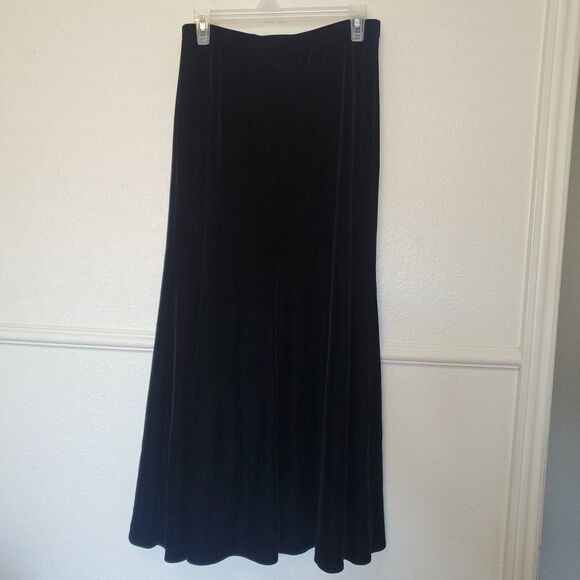 Patra Velvet Maxi Skirt 10 Whimsigoth Dark Fairy Vamp Grunge Witchy USA Vtg 80s - Picture 8 of 13